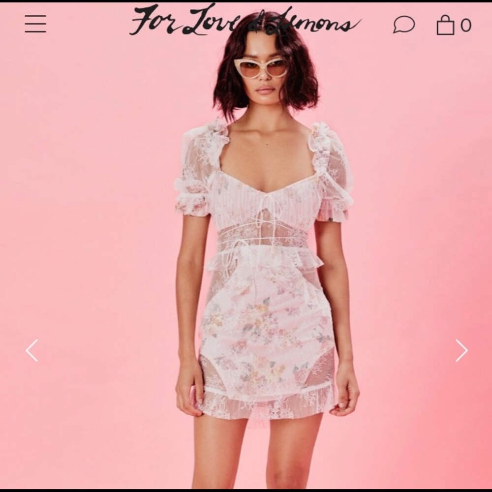 For Love and Lemons Nola mini dress size small